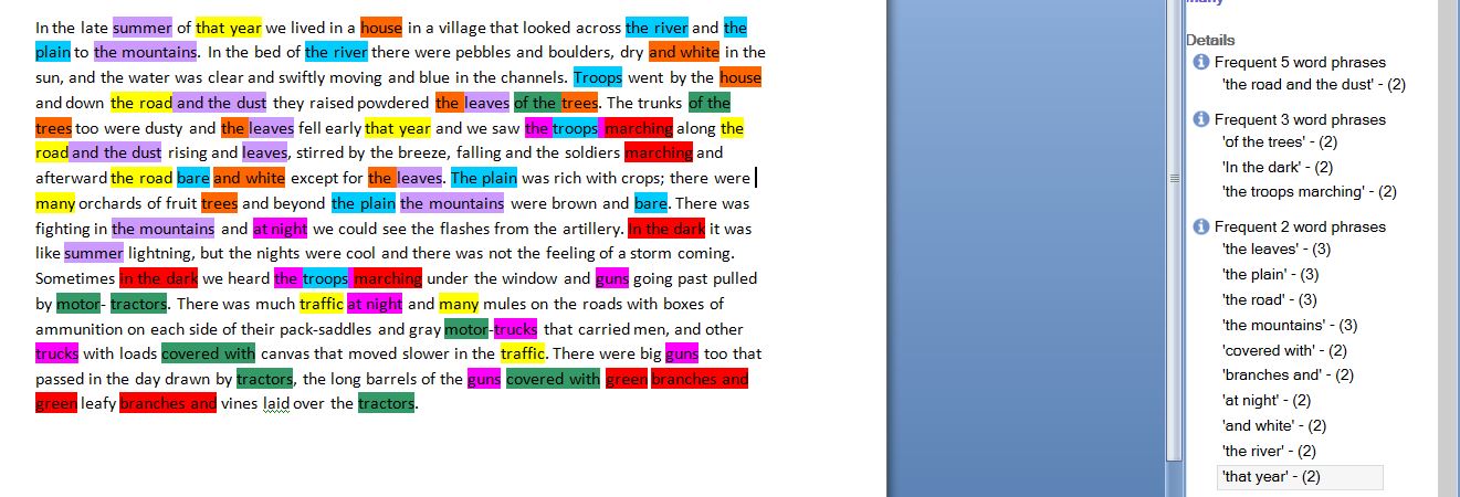 creative writing repeated words